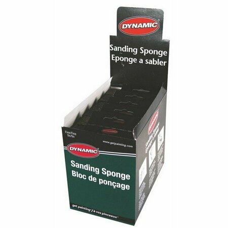 DYNAMIC PAINT PRODUCTS Dynamic FineFine Sanding Sponge, Carded, 12PK AG572604